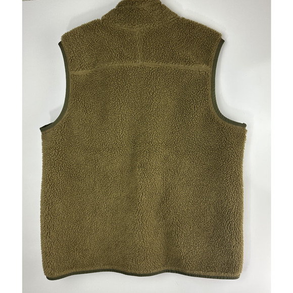 LL Bean Mountain Pile Fleece Vest Sherpa Zip Pockets Fatigue Green Mens XXL Tall - Picture 6 of 14
